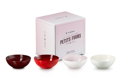 Petits Fours set m/ 4 djyp tallrikar stengods